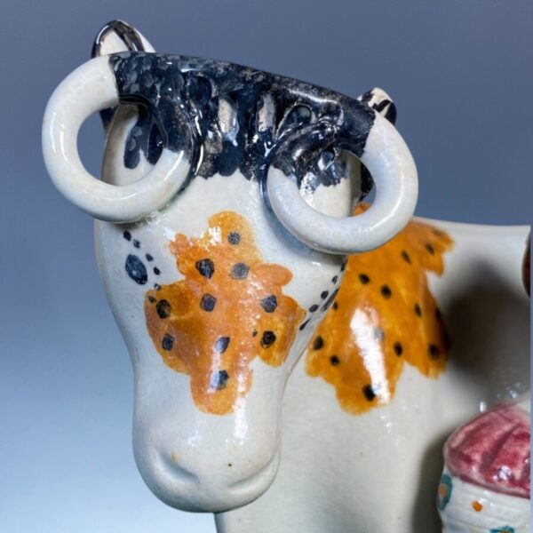 PrattWare Model of a Cow, With Female Attendant. - Image 5
