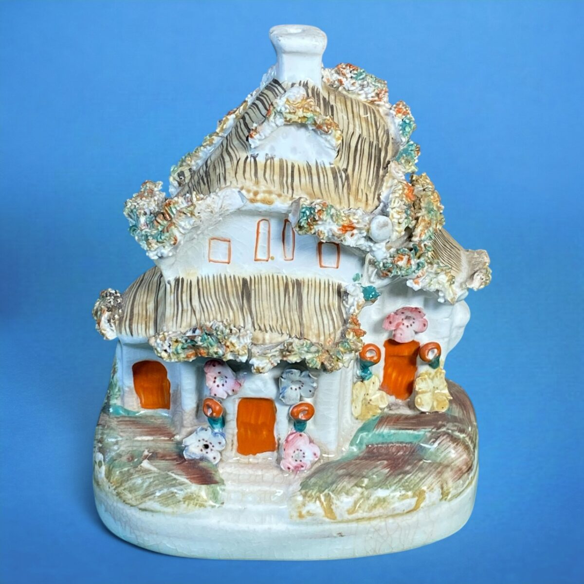 (Clearance) Early Victorian Staffordshire Cottage Pastille Burner.