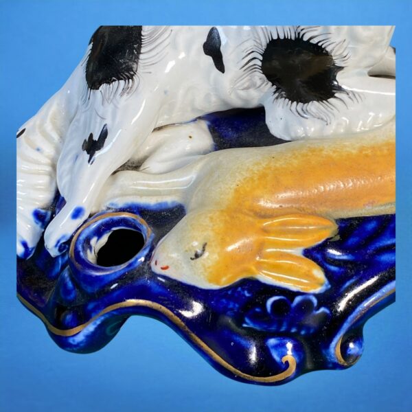 Victorian Staffordshire Dog & Hare Pen Holder Group - Image 4