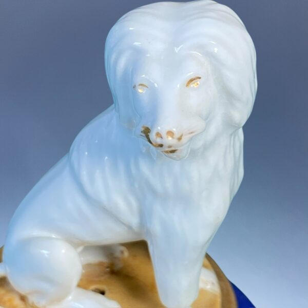 (Clearance) Staffordshire (Charles Bourne) Model of a Dog on a Circular Base - Image 5