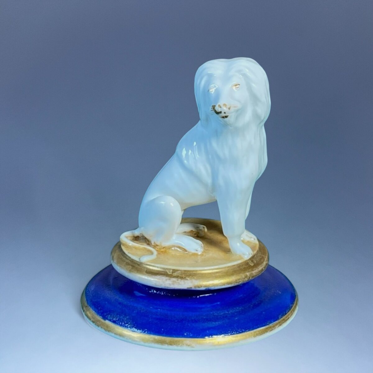 (Clearance) Staffordshire (Charles Bourne) Model of a Dog on a Circular Base