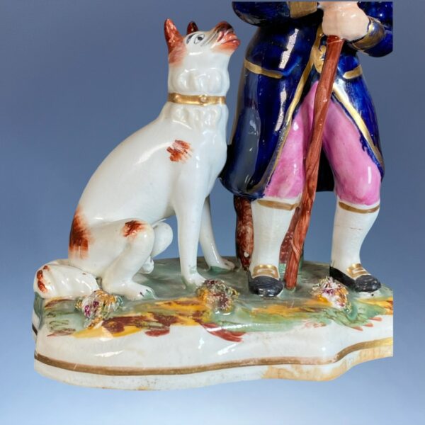 Staffordshire Figure of a Shepherd With His Dog. - Image 2