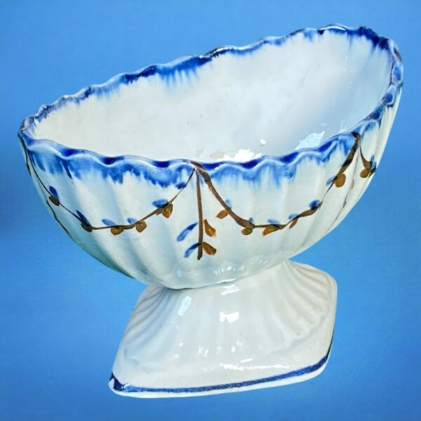 Late C18th English Pearlware Fluted Table Salt. - Image 6