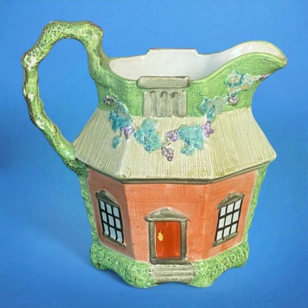 Antique Staffordshire Pottery 'Cottage' Jug, c1825