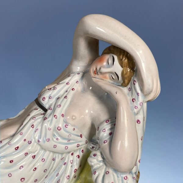 Antique Staffordshire Pottery Figure of Cleopatra. - Image 9