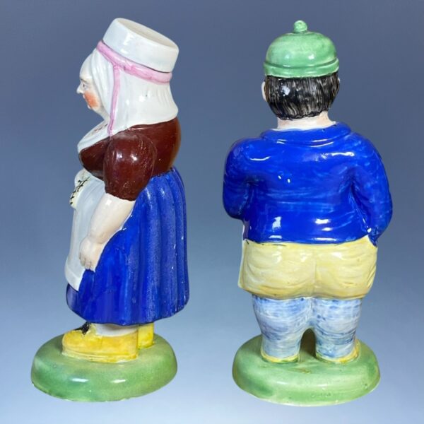Pair of Early Staffordshire Figures, Landlord & Landlady - Image 4