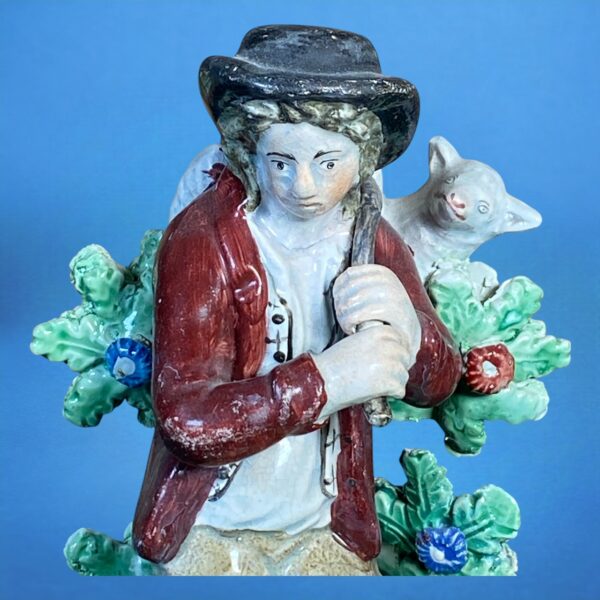 (Clearance)  Staffordshire Figure of a Shepherd Carrying a Sheep (Copy) - Image 7