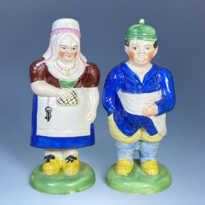 Pair of Early Staffordshire Figures, Landlord & Landlady