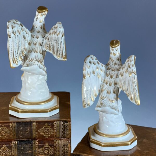 Pair of Antique Staffordshire Porcelain Eagles - Image 2