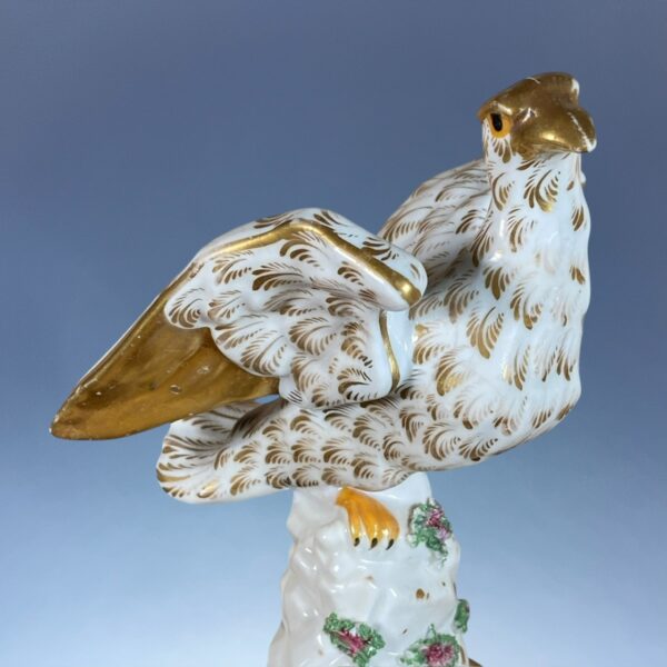 Pair of Antique Staffordshire Porcelain Eagles - Image 3