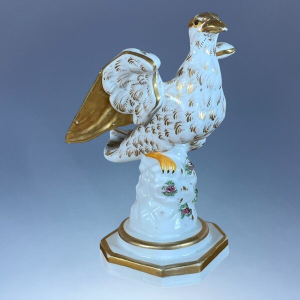 Pair of Antique Staffordshire Porcelain Eagles - Image 5