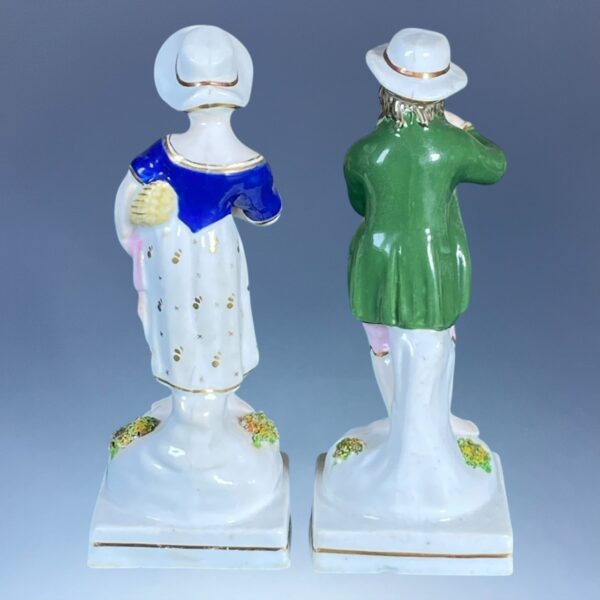 Pair of Staffordshire Porcelain Figures of Summer & Autumn. - Image 6