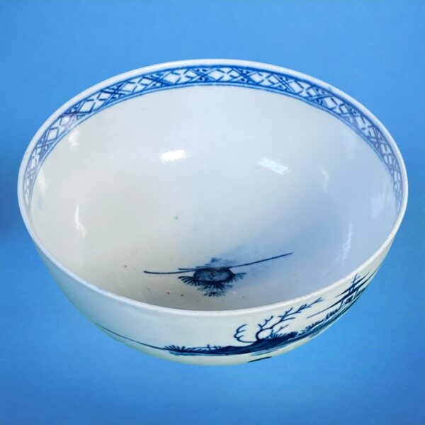 C18th Worcester Porcelain Small Bowl - Blue & White. - Image 6