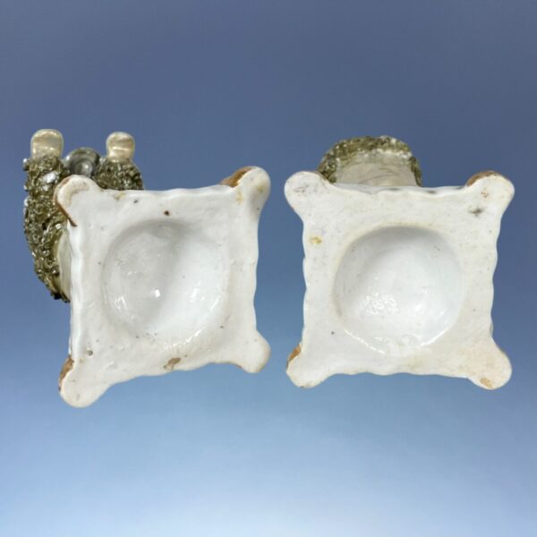 Pair of Staffordshire Minature Begging Poodles. - Image 5