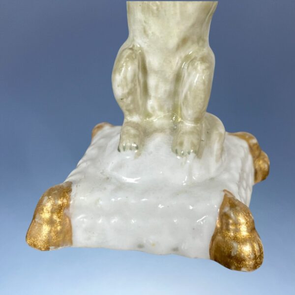 Pair of Staffordshire Minature Begging Poodles. - Image 8