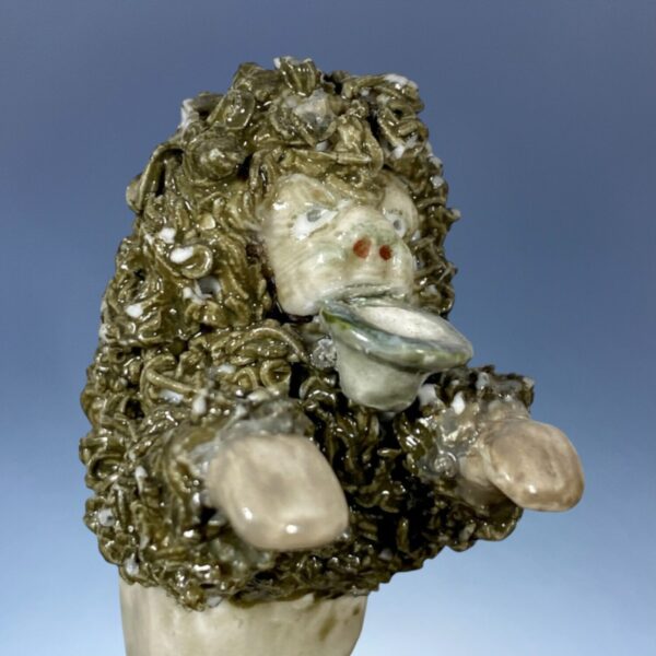Pair of Staffordshire Minature Begging Poodles. - Image 9