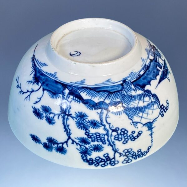 C18th Worcester Porcelain Small Bowl - Blue & White. - Image 3