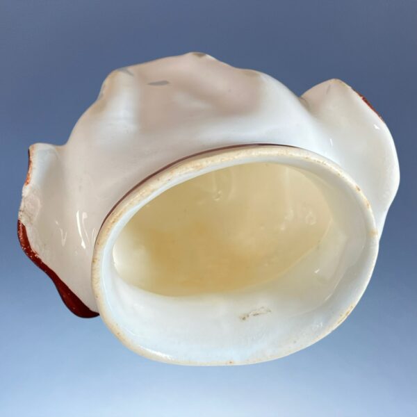 Antique Staffordshire Porcelain Hound Head Stirrup Cup. - Image 5