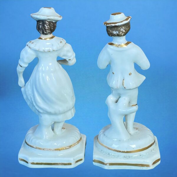 Pair of Miniature Staffordshire Figures of Dancers. - Image 3