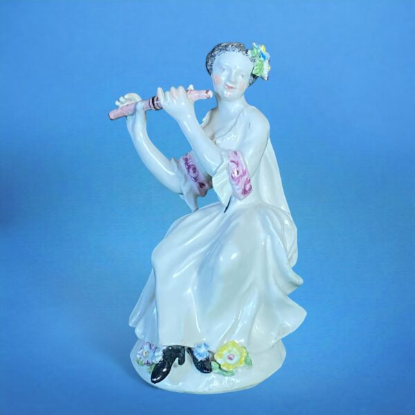 Early Bow Figure of a Flautist, circa 1758