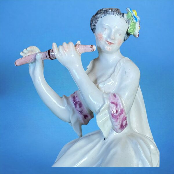 Early Bow Figure of a Flautist, circa 1758 - Image 10