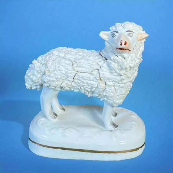 (Clearance) Staffordshire Porcelain Standing Ewe