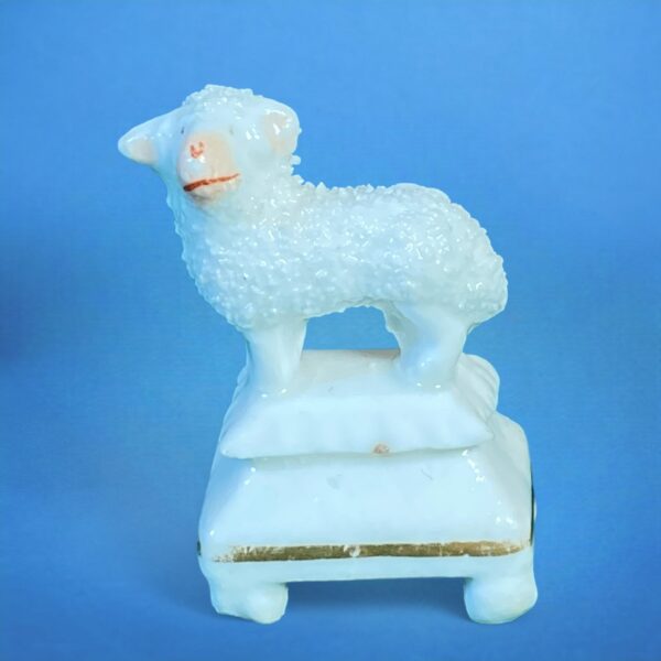 (Clearance) Staffordshire Porcelain 'Toy' Poodle on Plinth Base