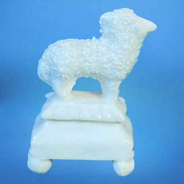 (Clearance) Staffordshire Porcelain 'Toy' Poodle on Plinth Base - Image 3