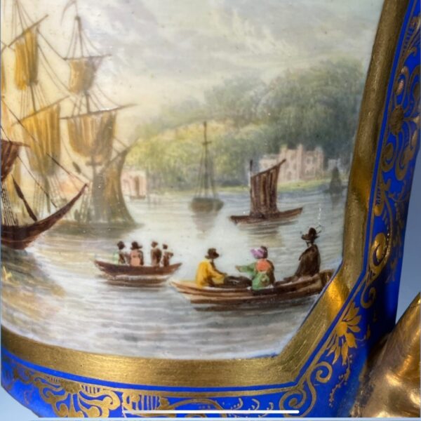 Pair of Minton Porcelain Vases with Shipping Scenes - Image 4