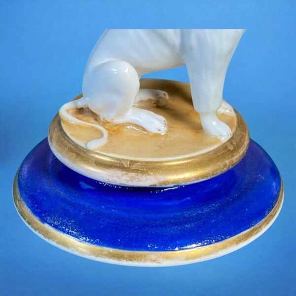 (Clearance) English Porcelain Model of a Dog on a Circular Base - Image 4