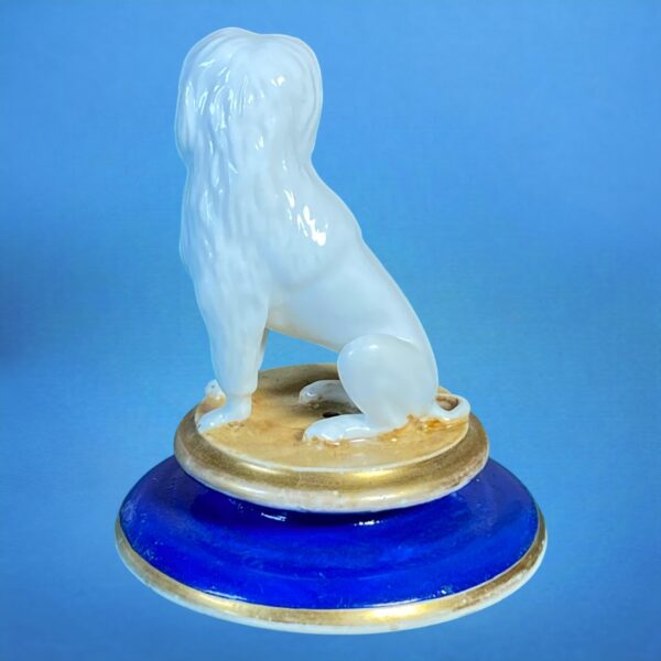 (Clearance) English Porcelain Model of a Dog on a Circular Base - Image 3