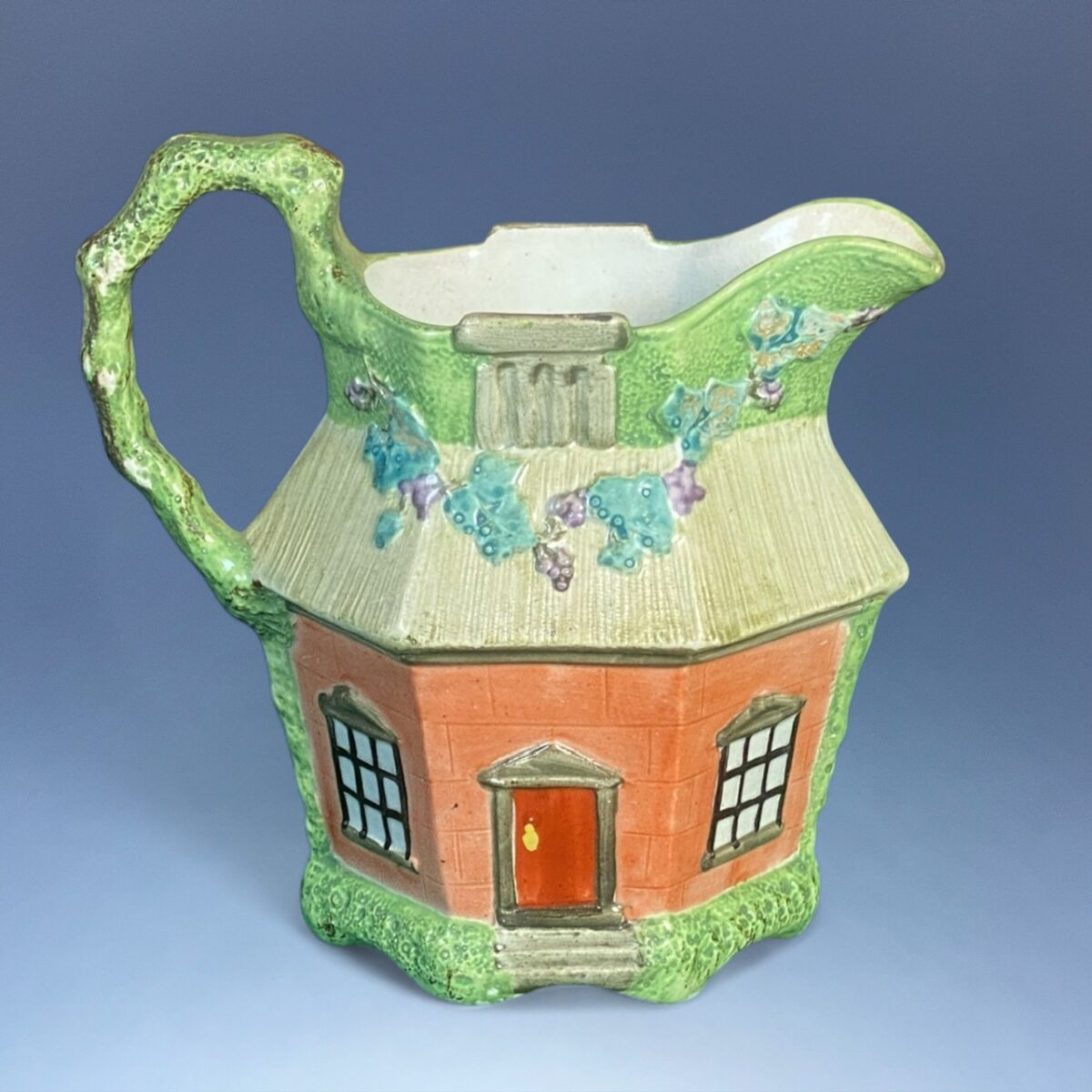 Antique Staffordshire Pottery ‘Cottage’ Jug, c1825
