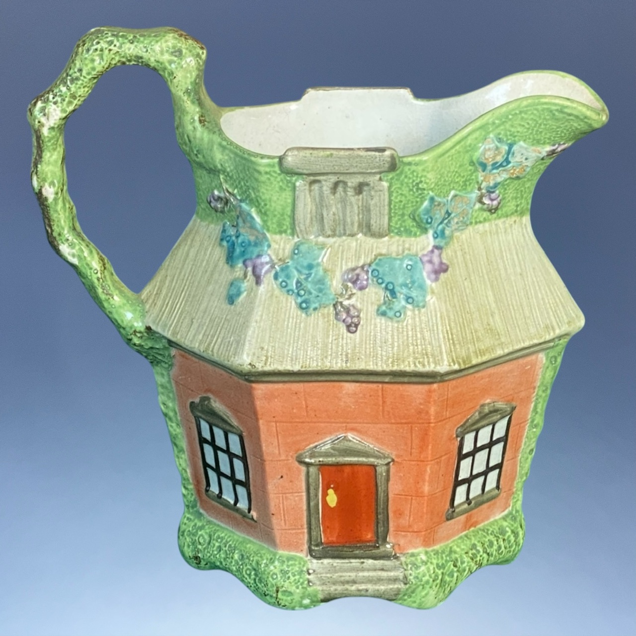 Antique Staffordshire Pottery 'Cottage' Jug, c1825 - Image 6