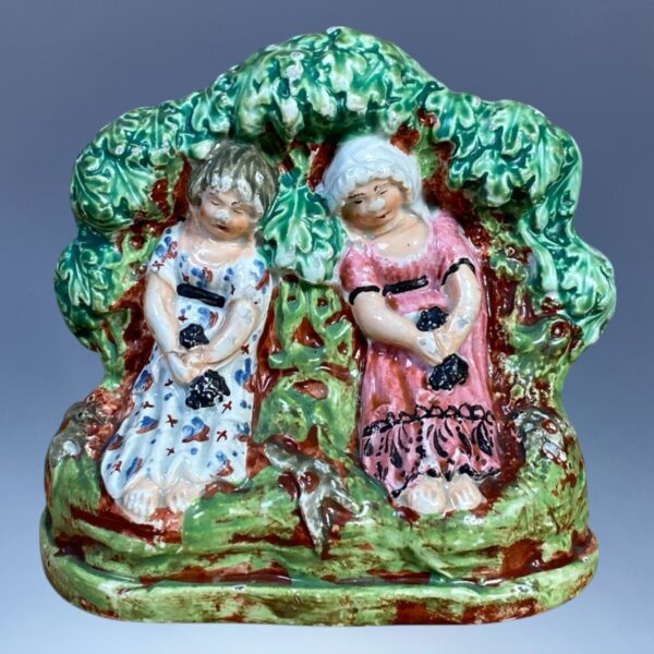 Staffordshire Pottery Figure - 'Babes in the Wood' - Image 2