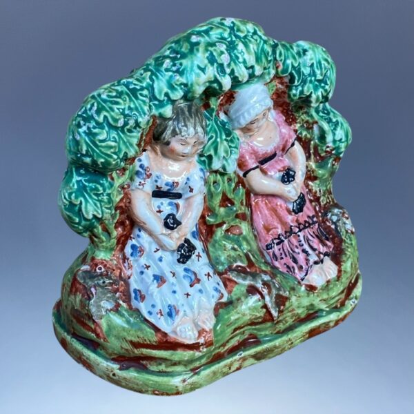 Staffordshire Pottery Figure - 'Babes in the Wood' - Image 4