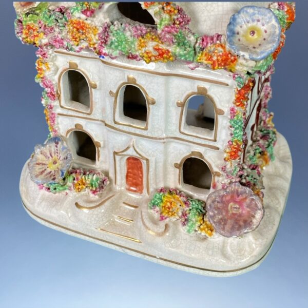 (Clearance) C19th Staffordshire Two-Story House Pastille Burner. - Image 3