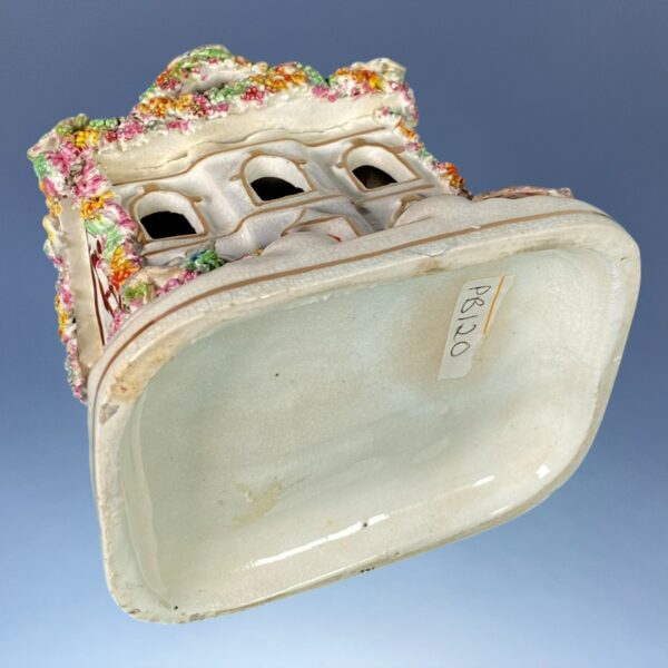 (Clearance) C19th Staffordshire Two-Story House Pastille Burner. - Image 7