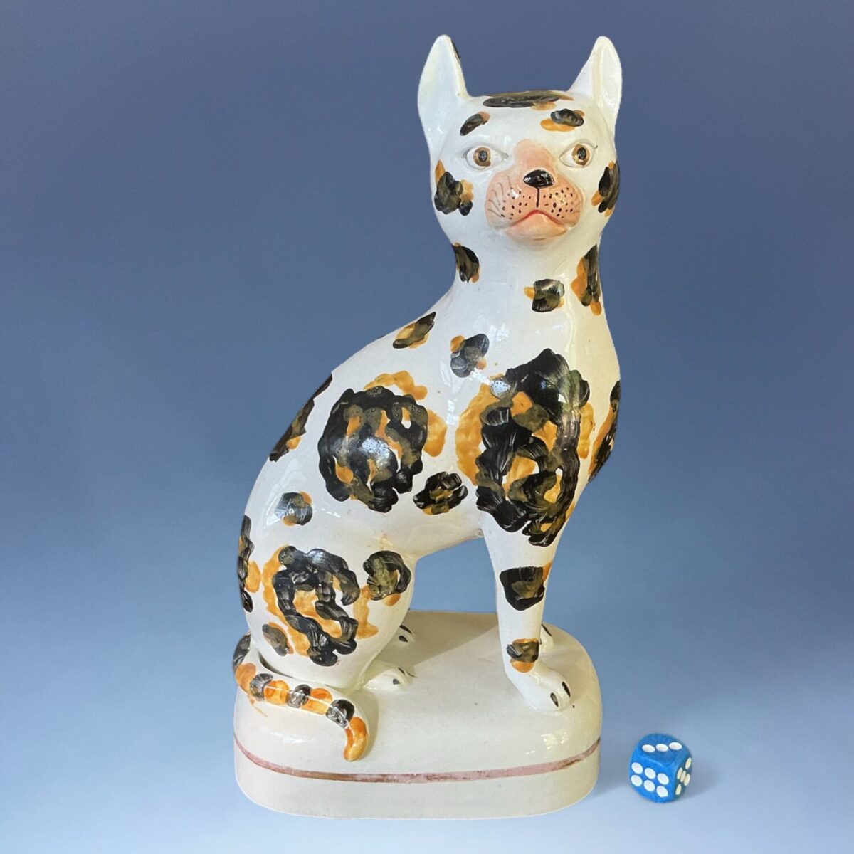 Victorian Staffordshire Large Model of a Cat.