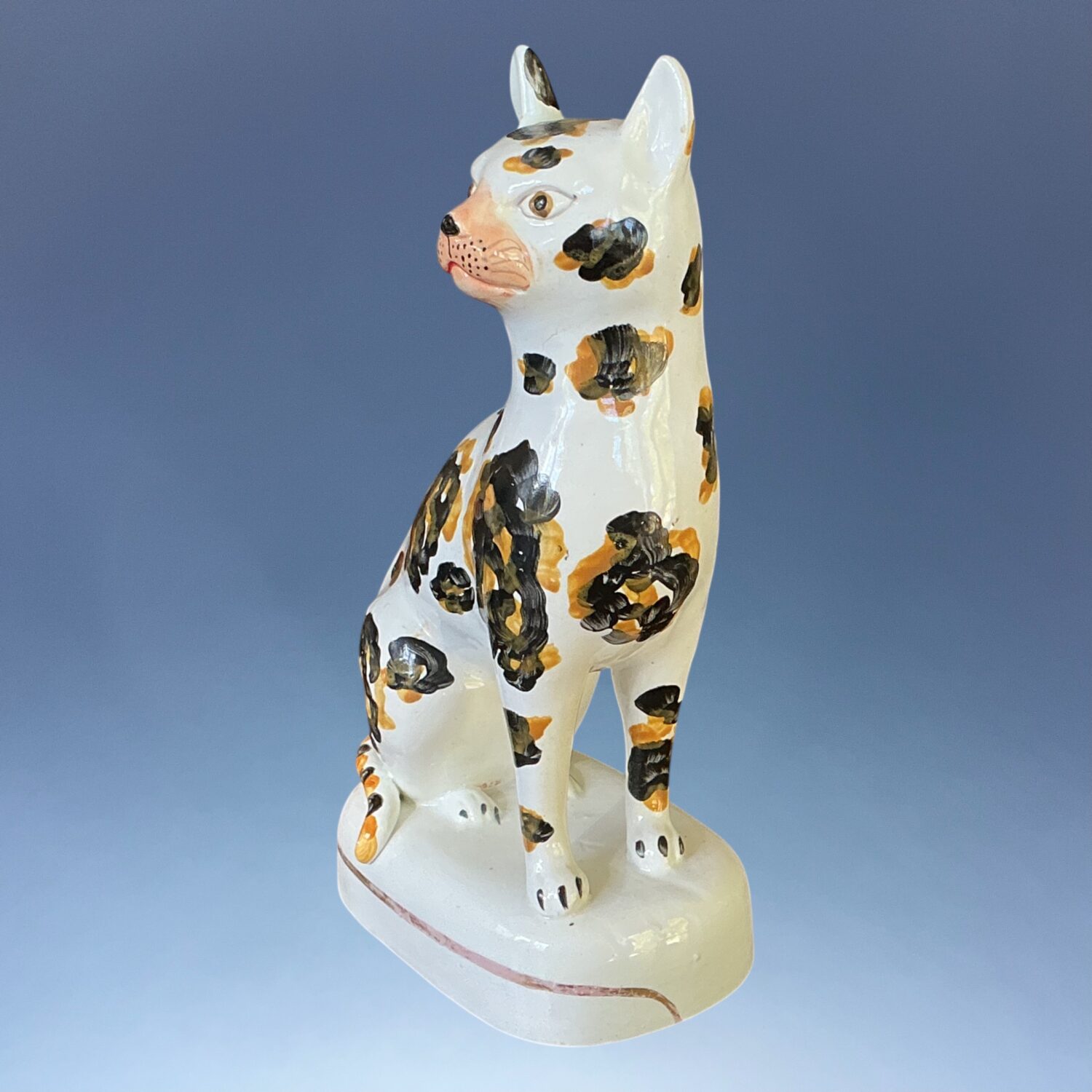 Victorian Staffordshire Large Model of a Cat. - Image 5