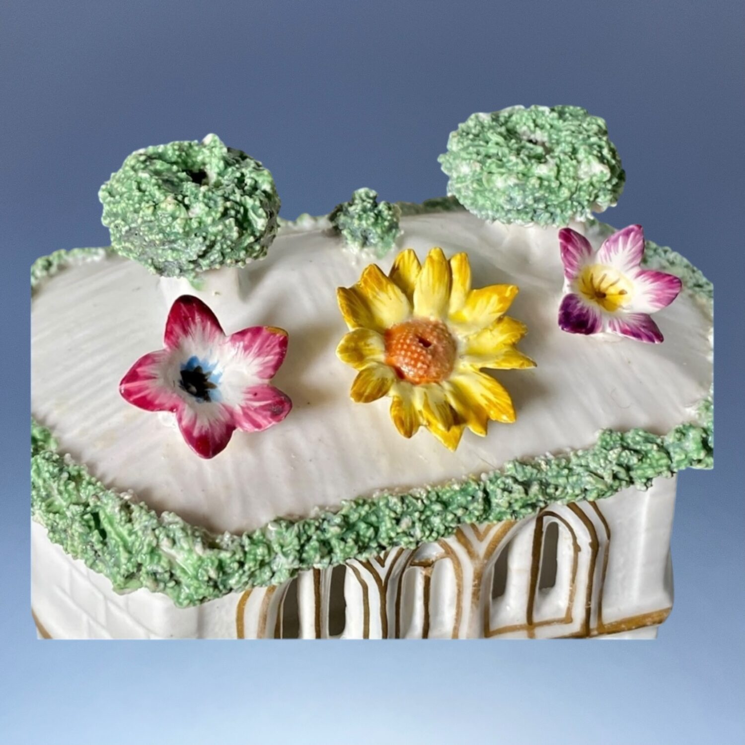 C19th Staffordshire Porcelain Pastille Burner House - Image 7