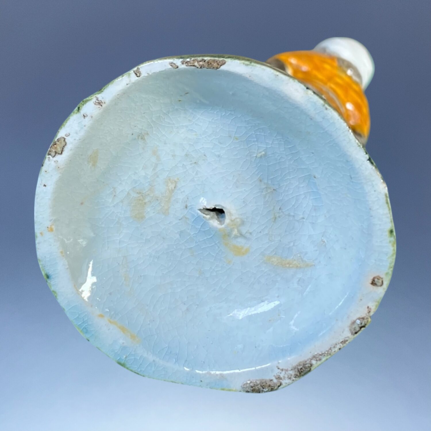 C18th Staffordshire Pottery Figure of a Woman Holding a Fan. - Image 3