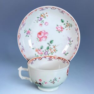 (Clearance) Chinese Export  Small Teacup & Saucer (b)