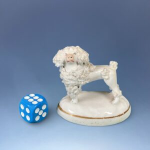 (Clearance) C19th Staffordshire Porcelain 'Toy' Poodle.