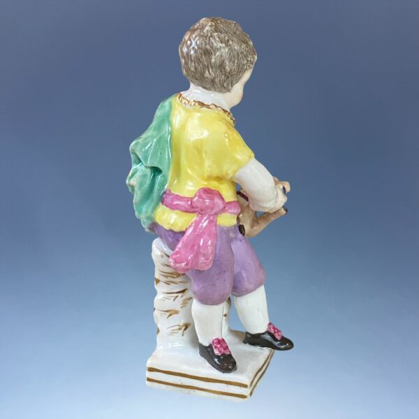 C19th Staffordshire Porcelain Small Figure - Boy with Dog. - Image 4
