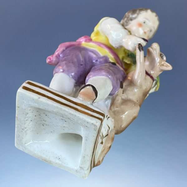 C19th Staffordshire Porcelain Small Figure - Boy with Dog. - Image 6