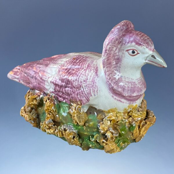 Staffordshire Pottery Miniature Pigeon on Nest - Image 5