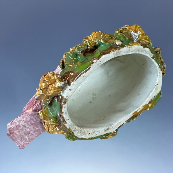Staffordshire Pottery Miniature Pigeon on Nest - Image 2