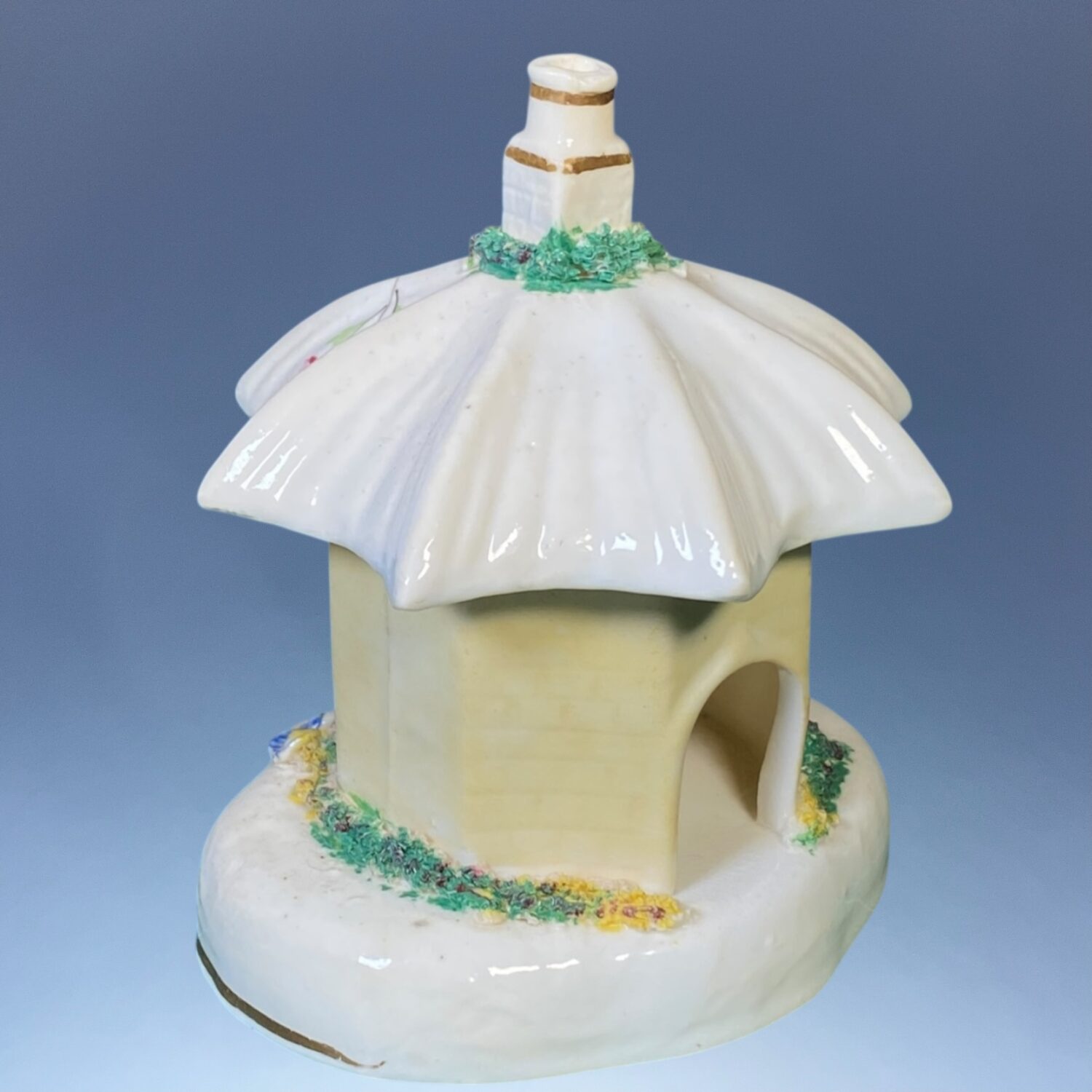 C19th Staffordshire 'Umbrella Roof' Cottage Pastille Burner. - Image 2