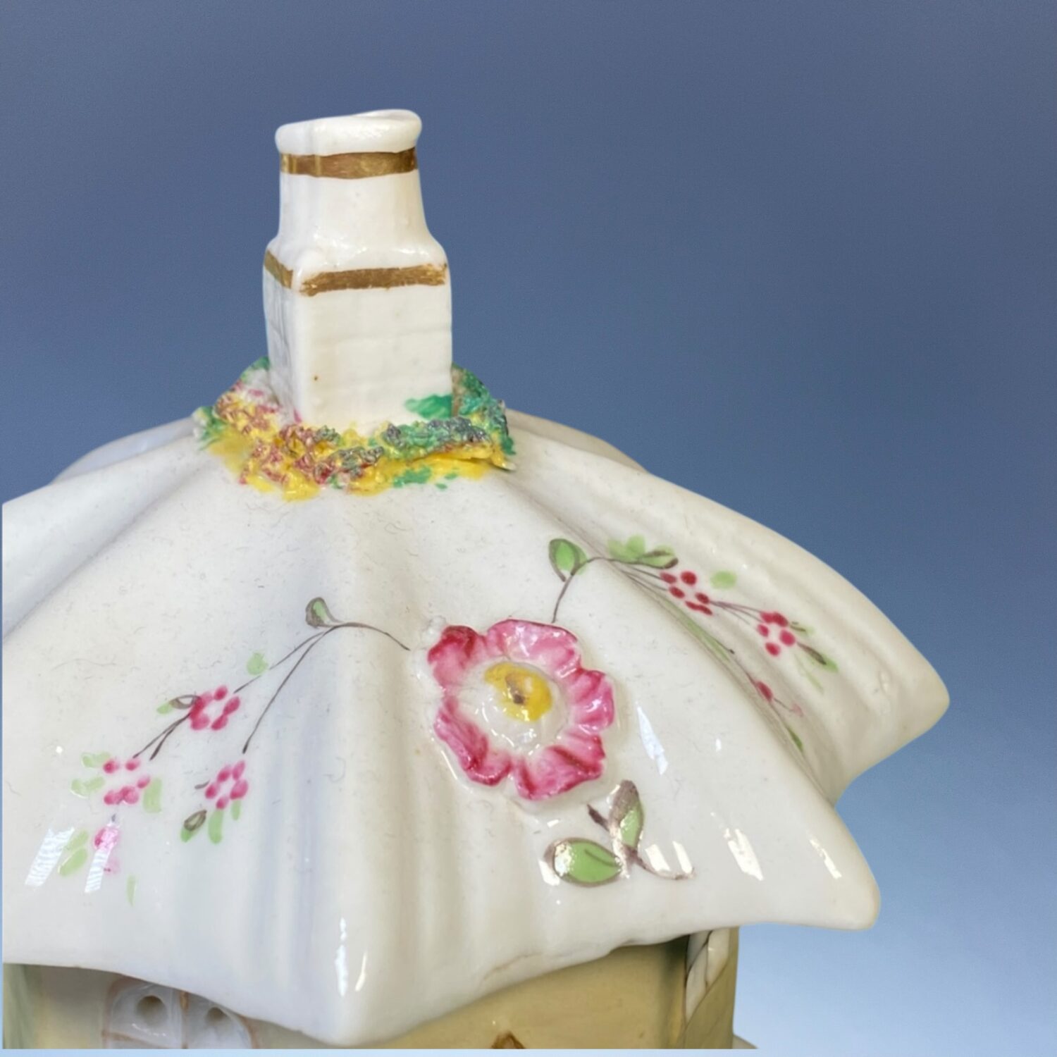 C19th Staffordshire 'Umbrella Roof' Cottage Pastille Burner. - Image 4
