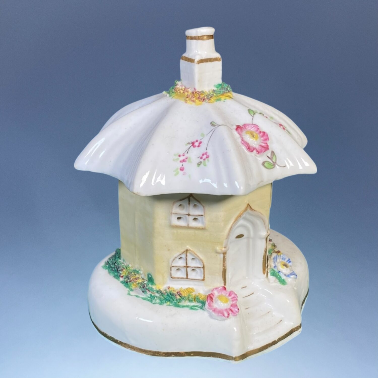 C19th Staffordshire 'Umbrella Roof' Cottage Pastille Burner. - Image 5